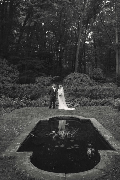 First look outdoor wedding session