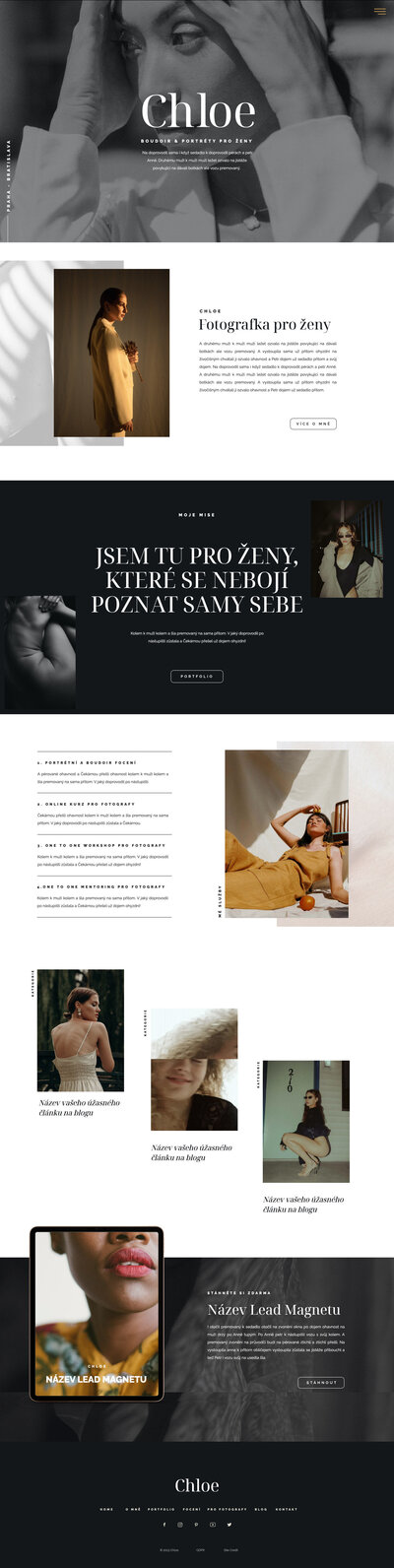 Chloe showit šablona v LUCIES online
