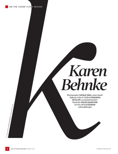 Karen Behnke graphic for RedHot Monde Magazine
