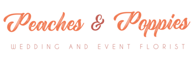 Horizontal Logo for Peaches and Poppies Floral