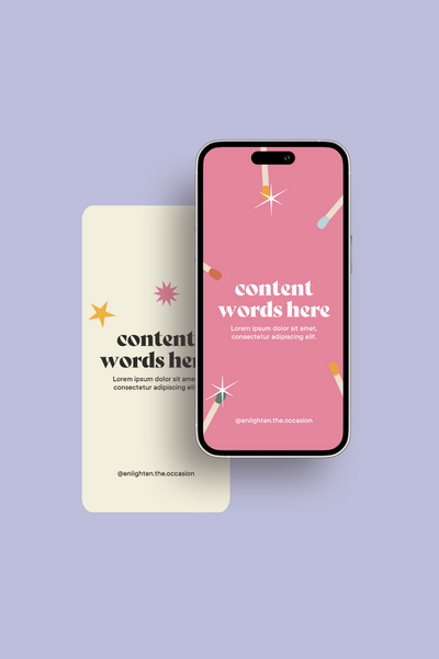 Branding Collateral for Enlighten The Occassion Social Media Templates to Match Her New Brand