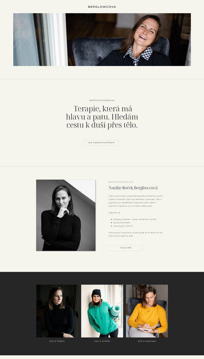 web na míru pro terapeutku Berglowcova