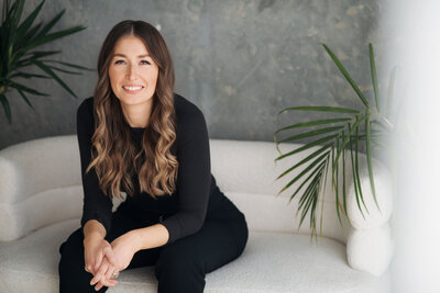 Headshot of Justina Groff, counsellor and breathwork practitioner in the Tri-Cities, smiling warmly