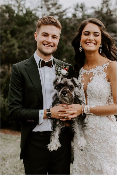 bride-groom-with-pet-dog