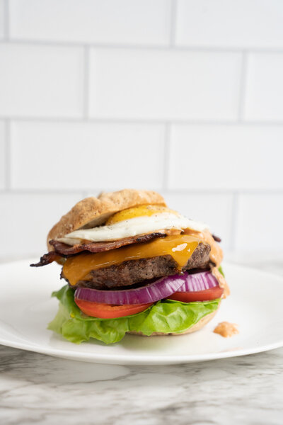Hamburger at Mason Dixon Bakery & Bistro