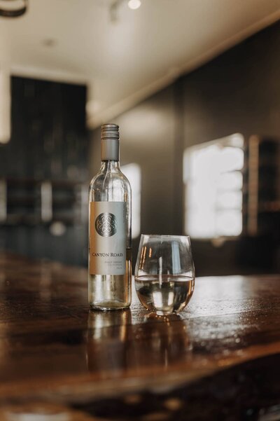 Bottle of White Wine at Hop Riot