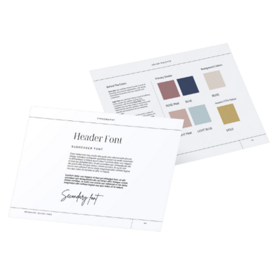 Branding colors and typography