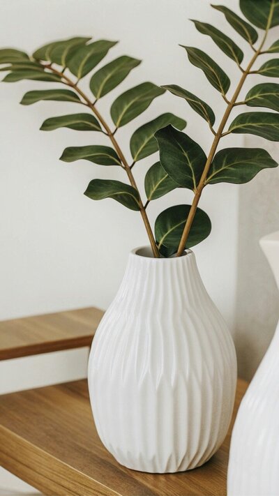 Greenery in vase