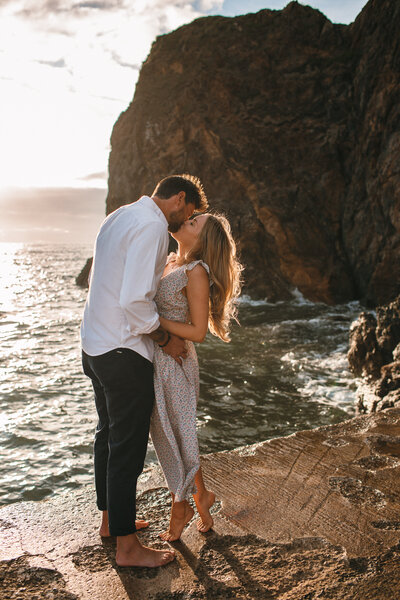 Engagement shoot photo at Hope Cove