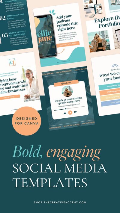 bold, engaging social media templates for canva