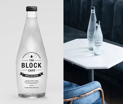 Block Cafe Packaging Water by Marike Designs