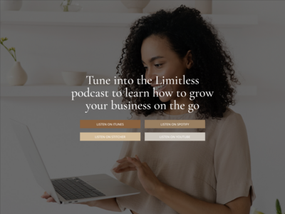 Podcast Page Showit Template