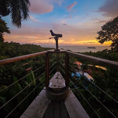 single-parent-family-trip-costa-rica-sunset-lobby
