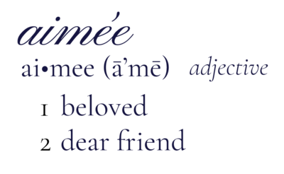 beloved in french aimee definition