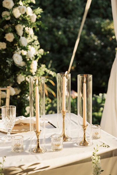Luxurious table set up at Chateau Lill