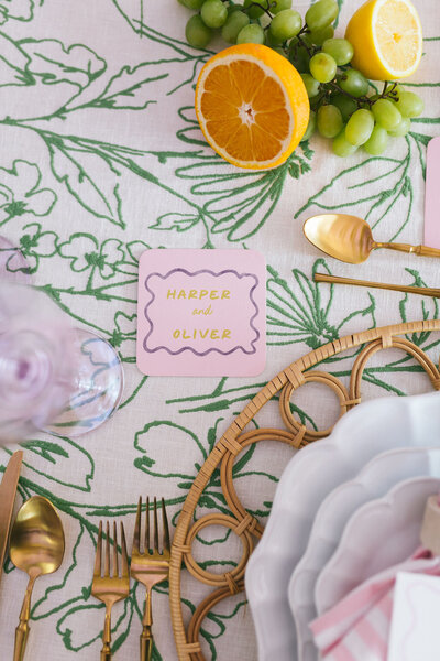 Boho wedding decor, flowers, and trendy wicker chair. Feels warm and chic.