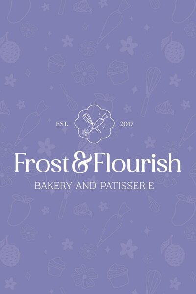 Logo design for Frost and Flourish, a Washington DC Cake Bakery and Patisserie