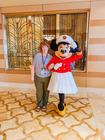 Joy with Captain Minnie Mouse