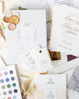 Letterpress invitation sample pack