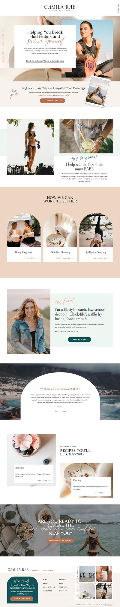Easy to update Showit website for Coaches, VAs and Service Providers