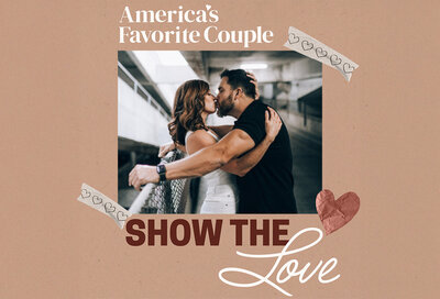 Shannon and Rene sharing a kiss in a Minneapolis parking garage — finalists in America’s Favorite Couple 2025, representing Minnesota with their story of Deaf inclusion, blended families, and late-bloom love.
