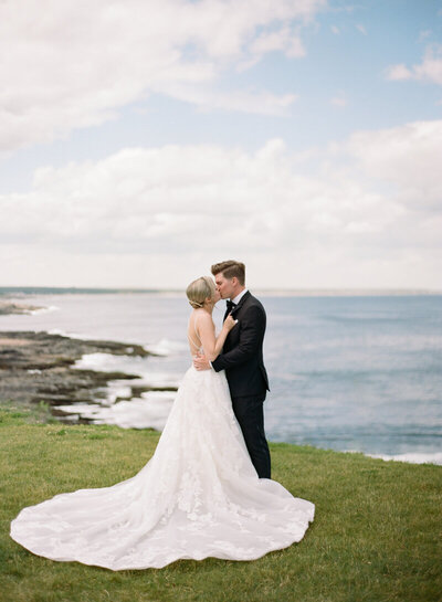 Outdoor East Coast wedding portrait