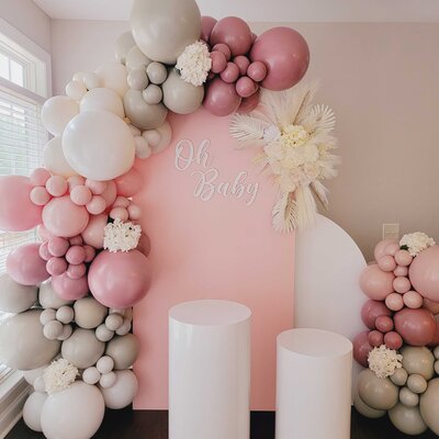 Elegant backdrop and decor rentals from Raleigh Balloons, event décor and rentals experts for stylish celebrations