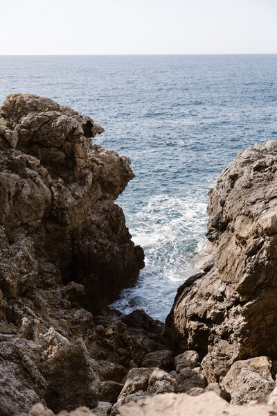 A top view from the cliffs on Ibiza