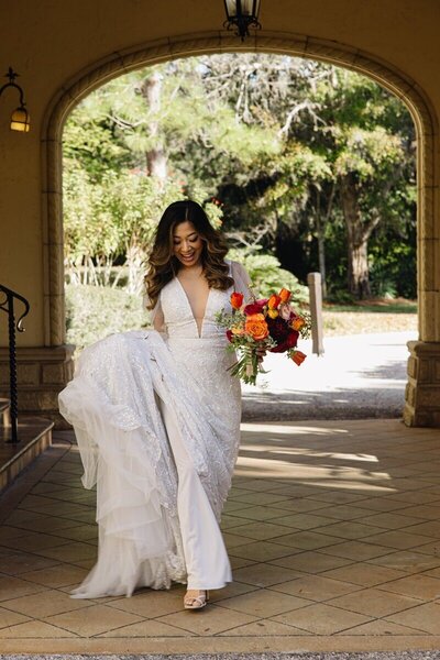 Elegant wedding reception at the Powel Crosley Estate, showcasing Sarasota wedding photography by Priscila Del Cristo.