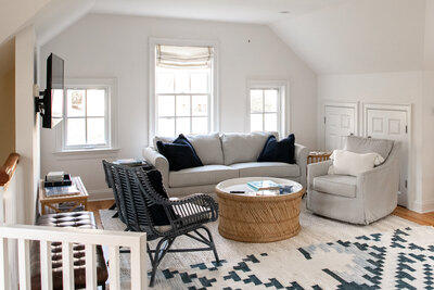 Photography studio sitting area Erin Belles Photography