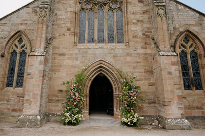 Belmont Abbey Hereford Wedding Floral Archway