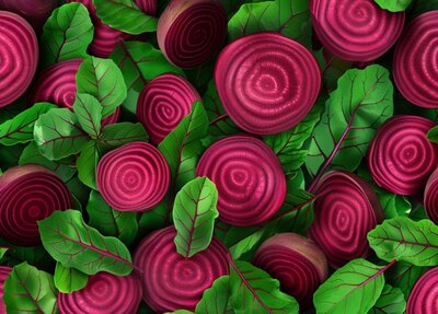 Seamless pattern of beets