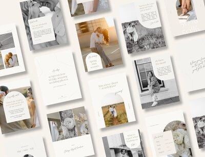 Neutral Instagram post templates for photographer