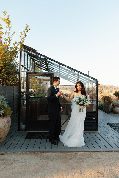 romantic couple at black oak mountain vineyards luxury california wedding photographer 
