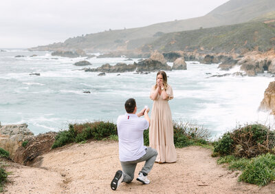 proposal with an ocean view In Big Sur