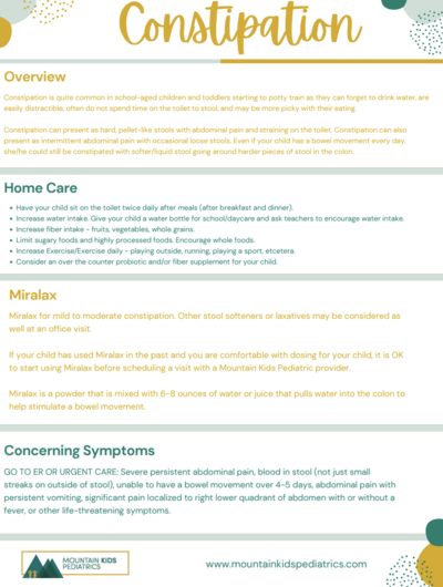 Picture of Printable Constipation Handout PDF