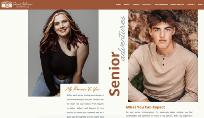 Screenshot of Sarah Monson Photography's website