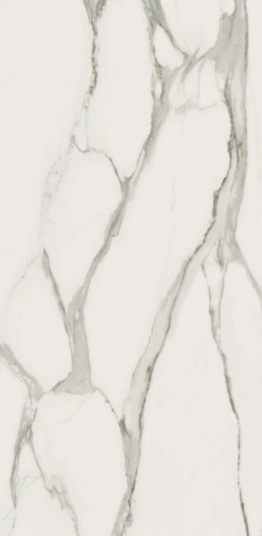 White, gray, and sand colored marble-like tile.