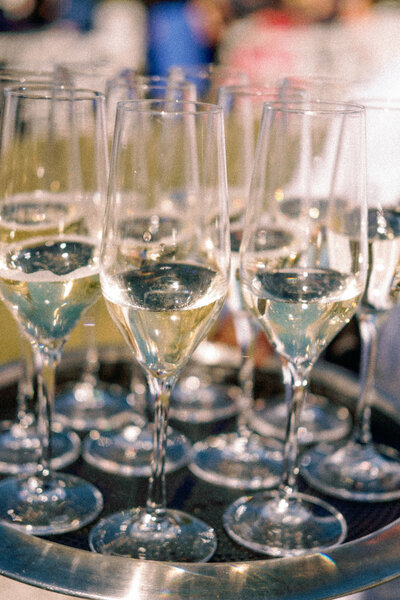 Champagne Glasses for Savannah Wedding Photographer album