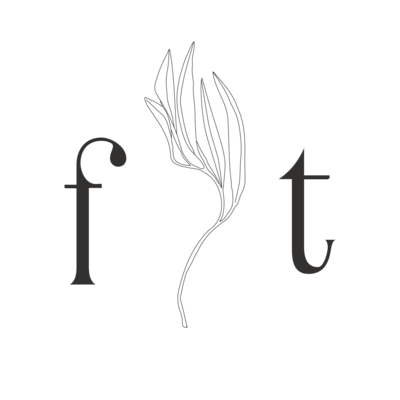 f and t with branch illustration logo