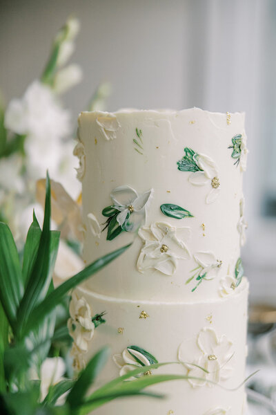 Hand painted Wedding Cake by Black Dog Bakery