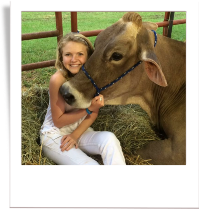 Ally had to catch a cuddle with Squirt at the Barren County Fair