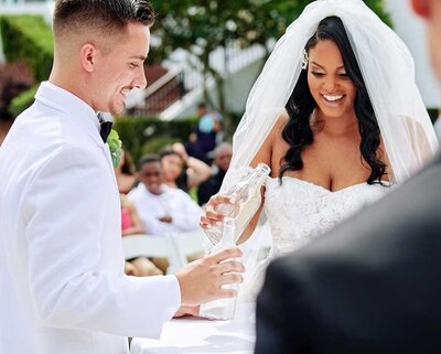 Black bride with wedding makeup Jacksonville, Florida