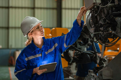 shot of manufacturing machinery inside facily