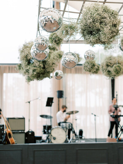 Exuberant and iconic spring wedding with baby’s breath and mirror disco balls at a National historic landmark with a modern all-glass pavilion tent | Fairmount Water Works | Philadelphia PA | Denise Marie Photography | Editorial Wedding Photographer based in Philadelphia PA