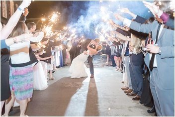 sparkler exit at Wyche Pavilion wedding
