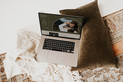 Elegant modern web design on laptop screen