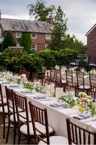 Outdoor Dinner Wedding Reception at Luxury Chicago North Shore Wedding Venue