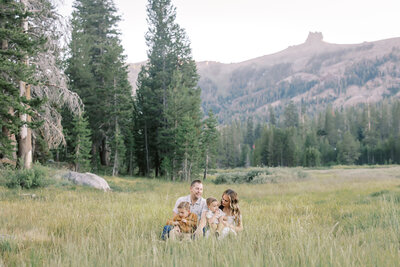 family in kirkwood meadow for family photography session