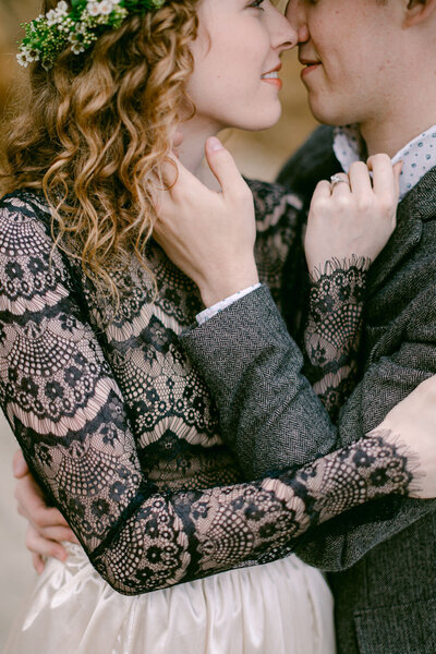 Elopement picture in Pacific City Oregon